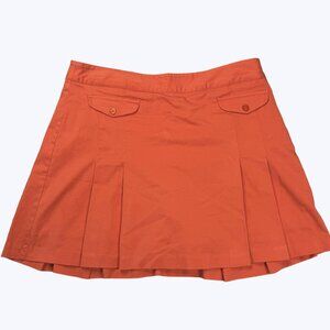 Pickle Ball  Tennis Skorts Size 10 Orange with pockets Side zip